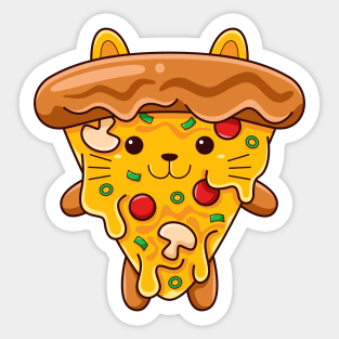 Cat Pizza Sticker